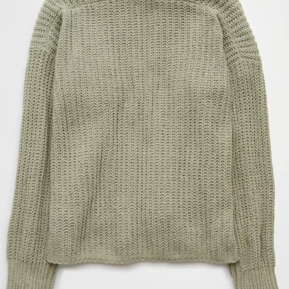 Elegant Knit Cardigan in Soft Green - Picture 5 of 7
